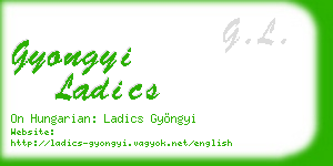 gyongyi ladics business card